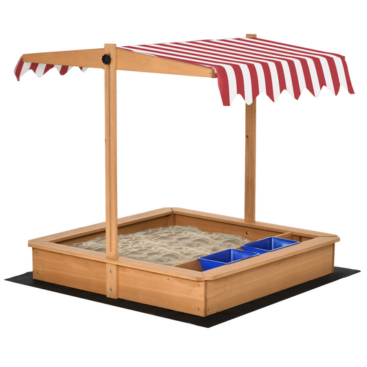 Kids Wooden Sand Pit with Cover