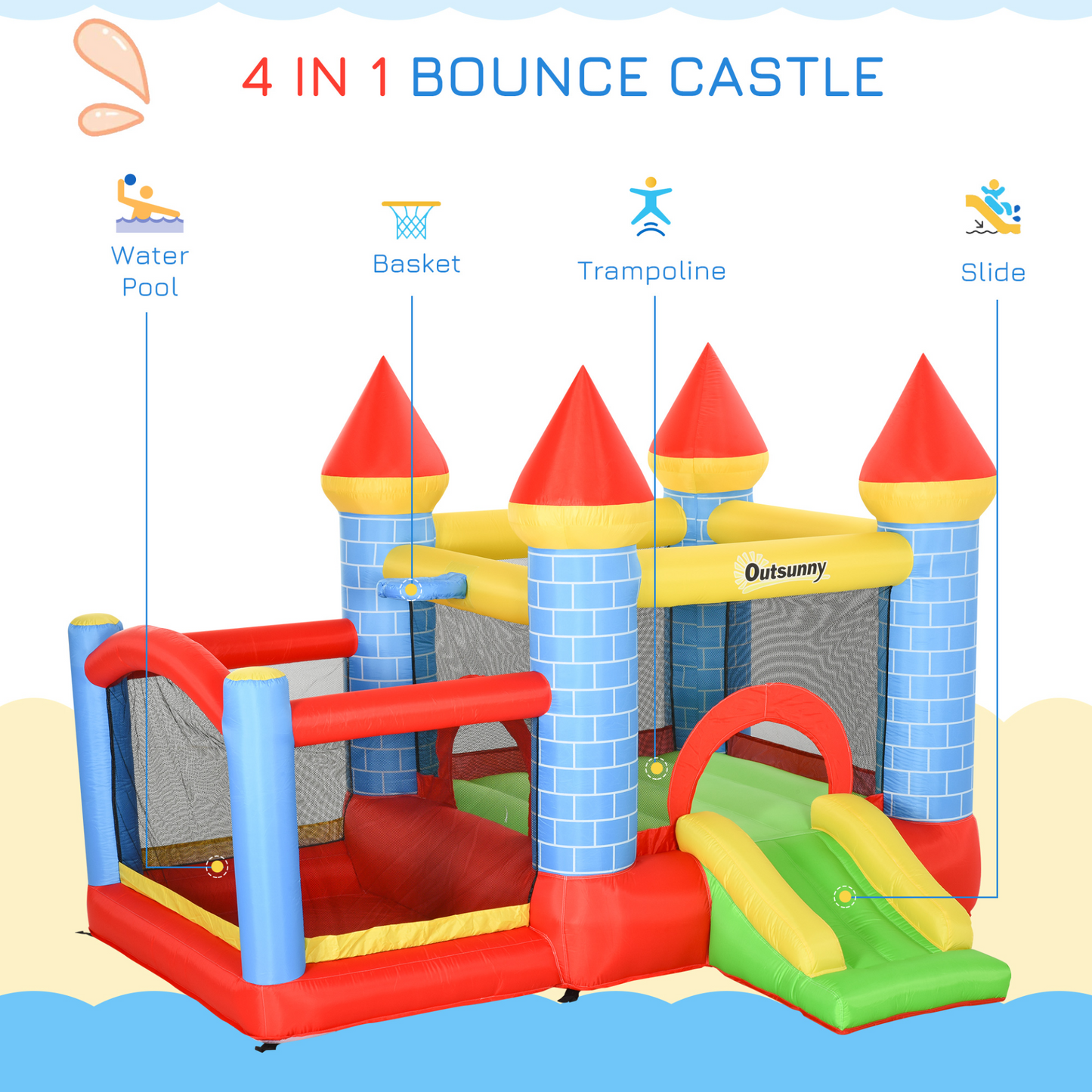 Kids Bounce Castle House Castle Design