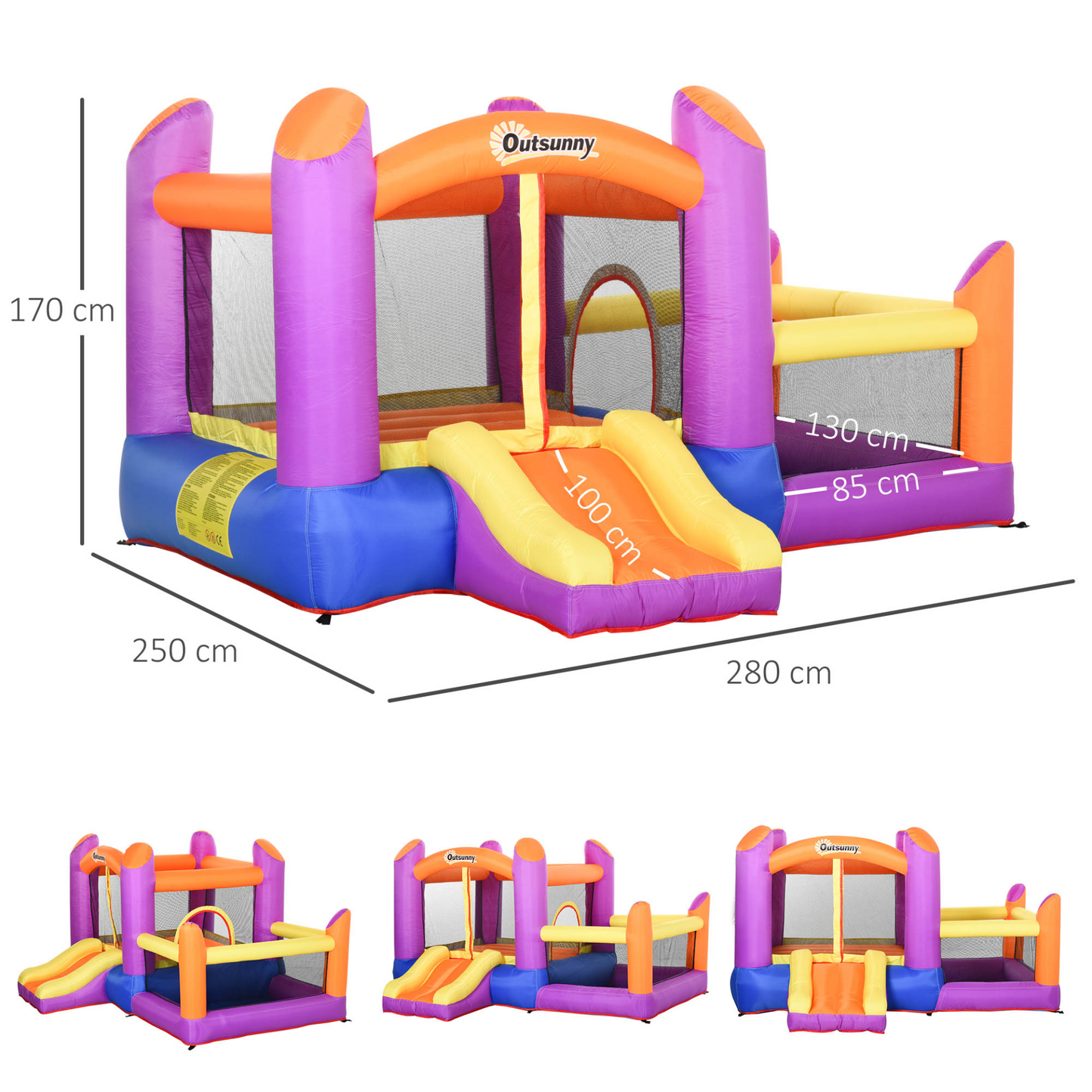 Kids Bounce Castle House Multi-color