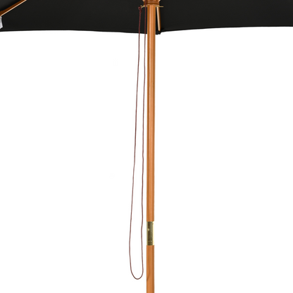 Black Fir Wooden Garden Parasol