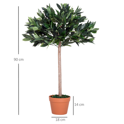 3ft Artificial Olive Tree and Orange Pot