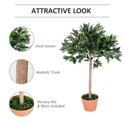 3ft Artificial Olive Tree and Orange Pot