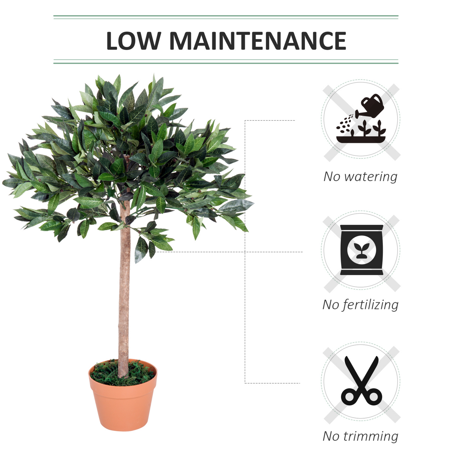 3ft Artificial Olive Tree and Orange Pot