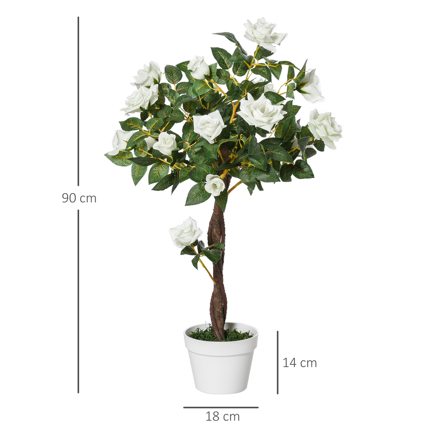 Artificial Rose Tree and Planter