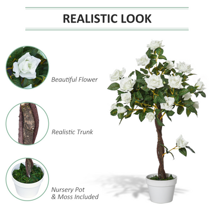 Artificial Rose Tree and Planter