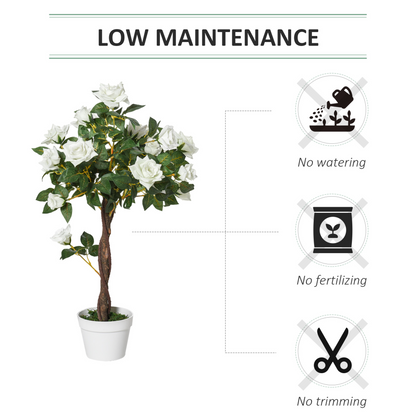 Artificial Rose Tree and Planter