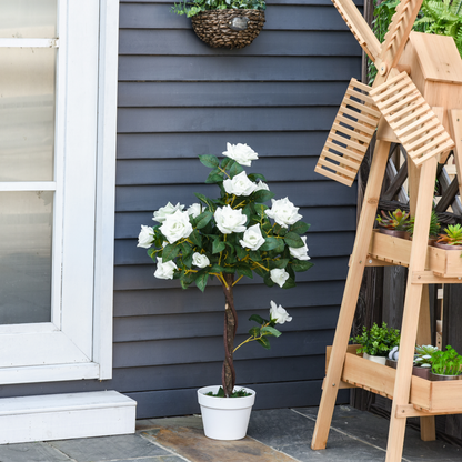 Artificial Rose Tree and Planter