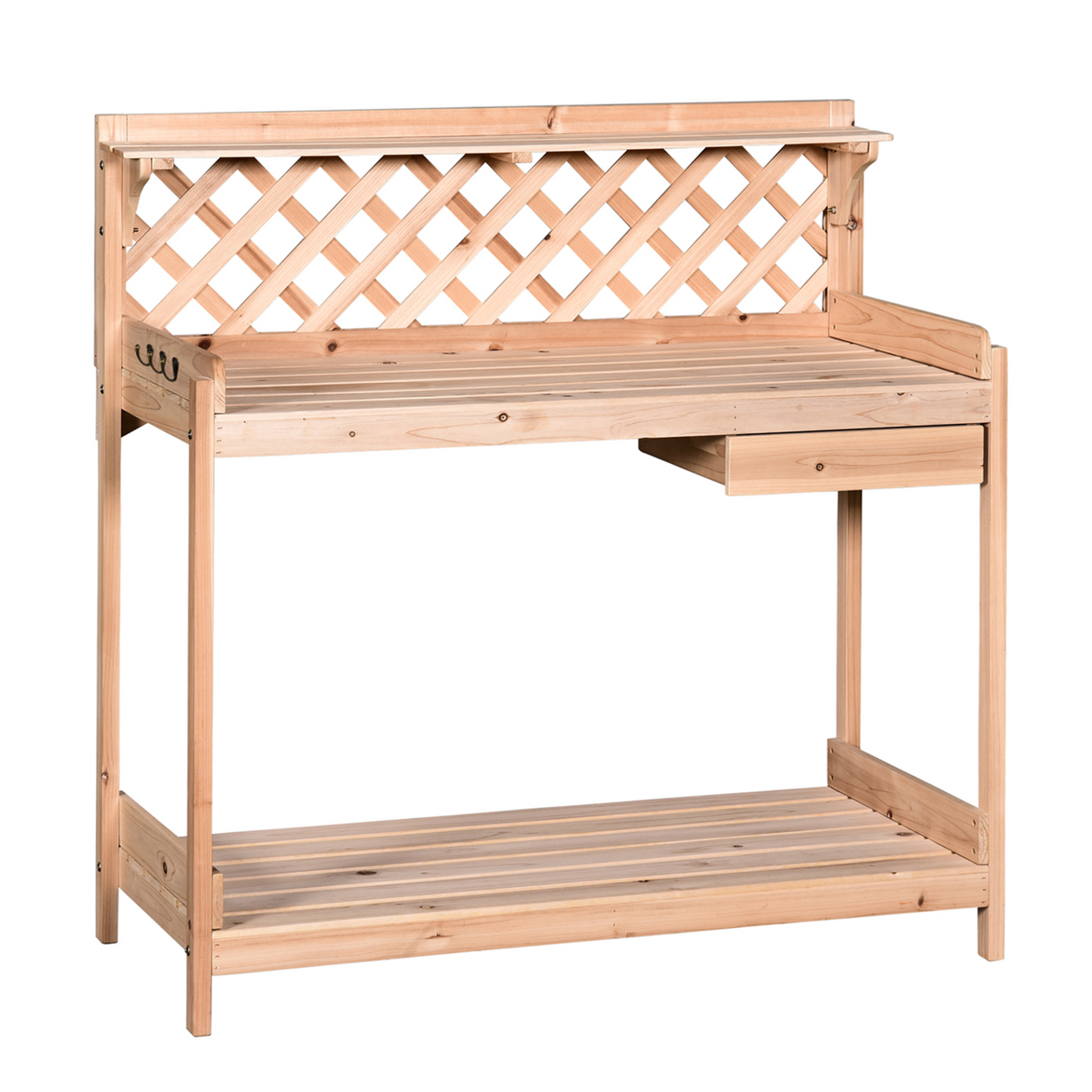 Wooden Garden Potting Table with Drawer | Jscapes