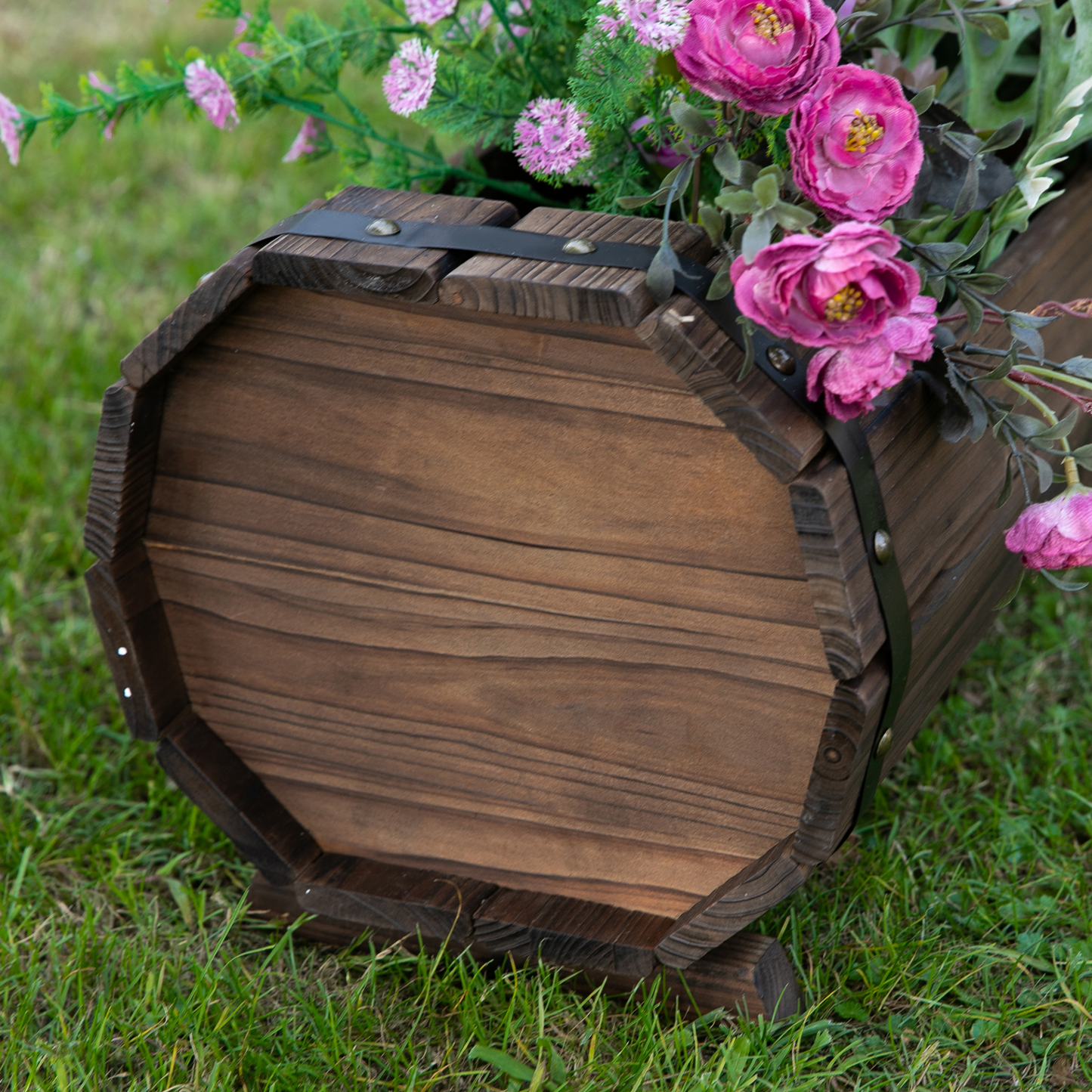  2PCs Wooden Planters