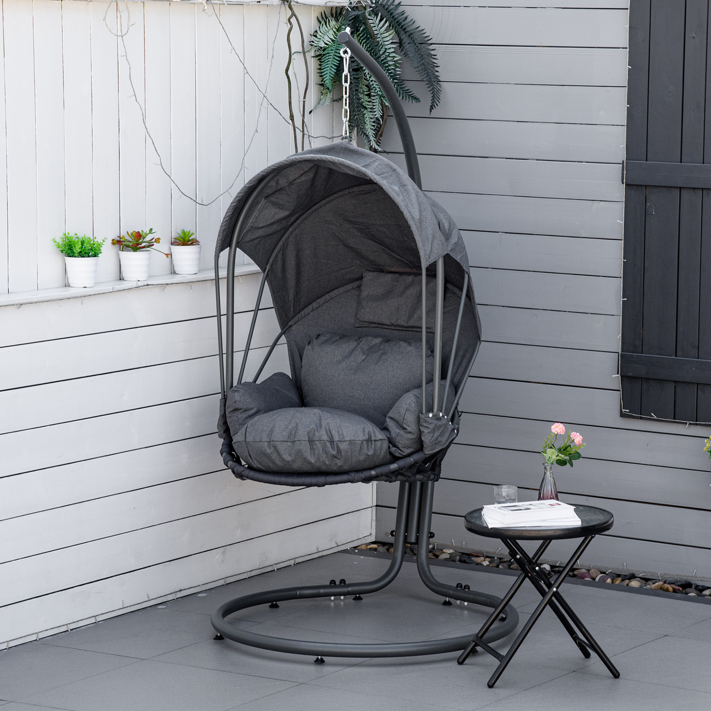 Hanging Egg Chair Swing Grey