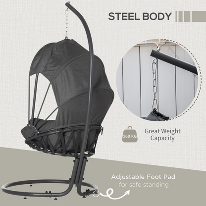 Hanging Egg Chair Swing Grey