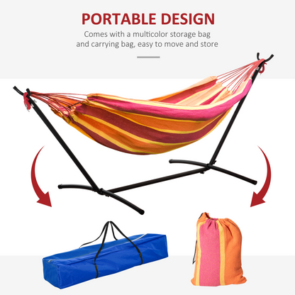 Hammock with Stand Red Stripe