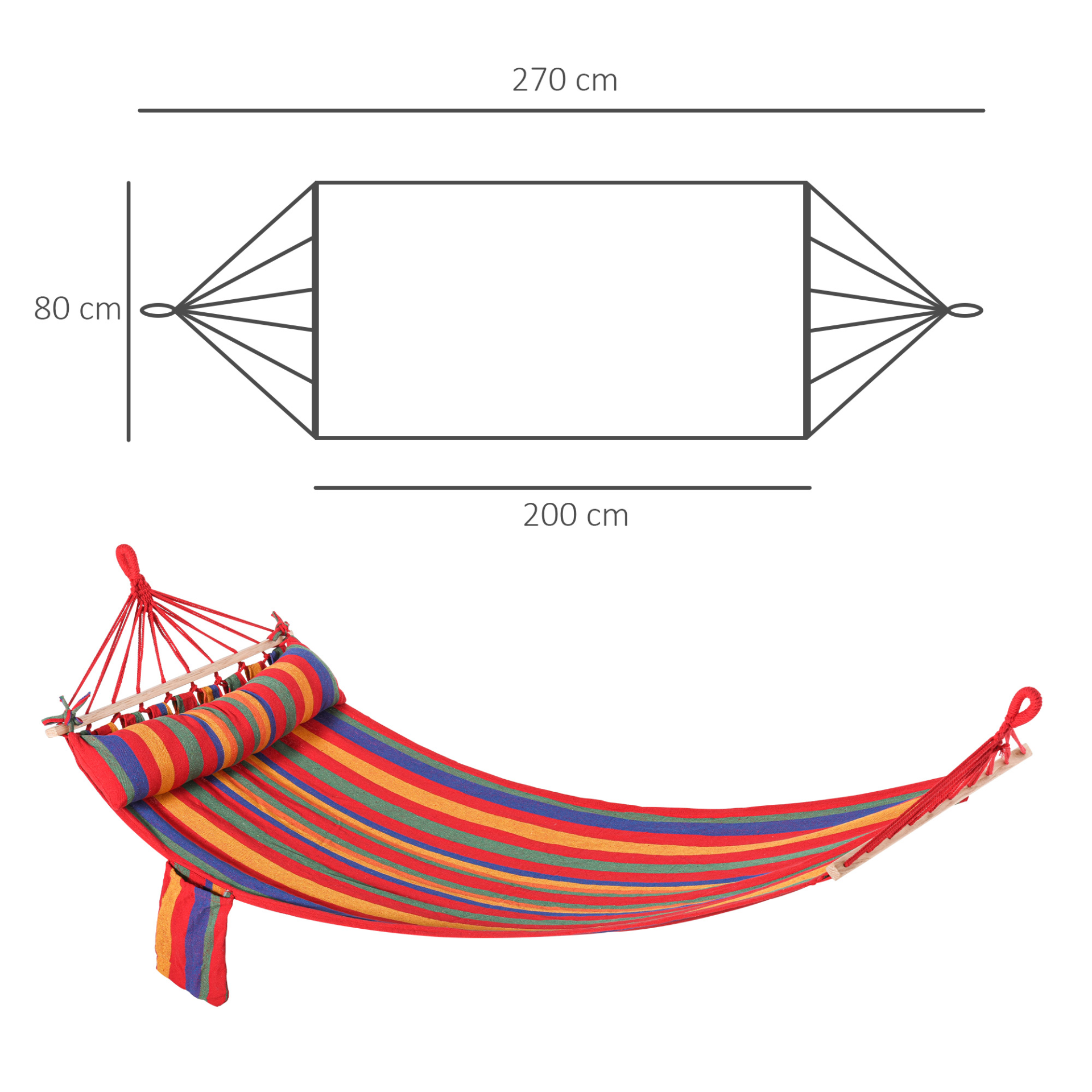  Cotton Hammock 270 x 80 cm