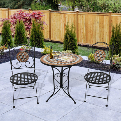 3 PCs Garden Mosaic Bistro Set