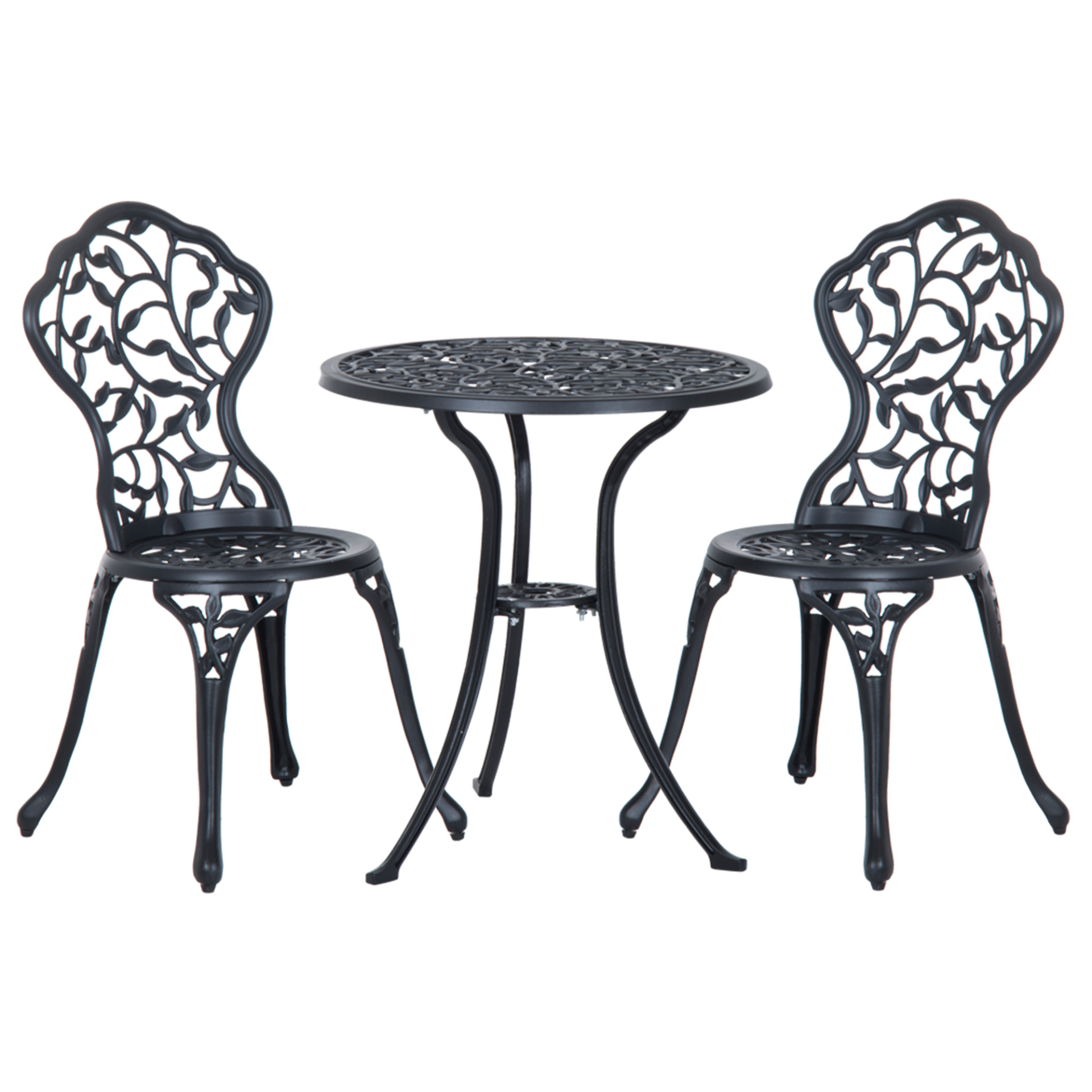 3 Pcs Cast Aluminum Bistro Set