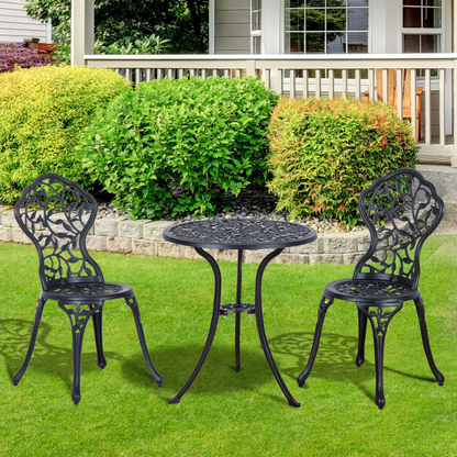 3 Pcs Cast Aluminum Bistro Set