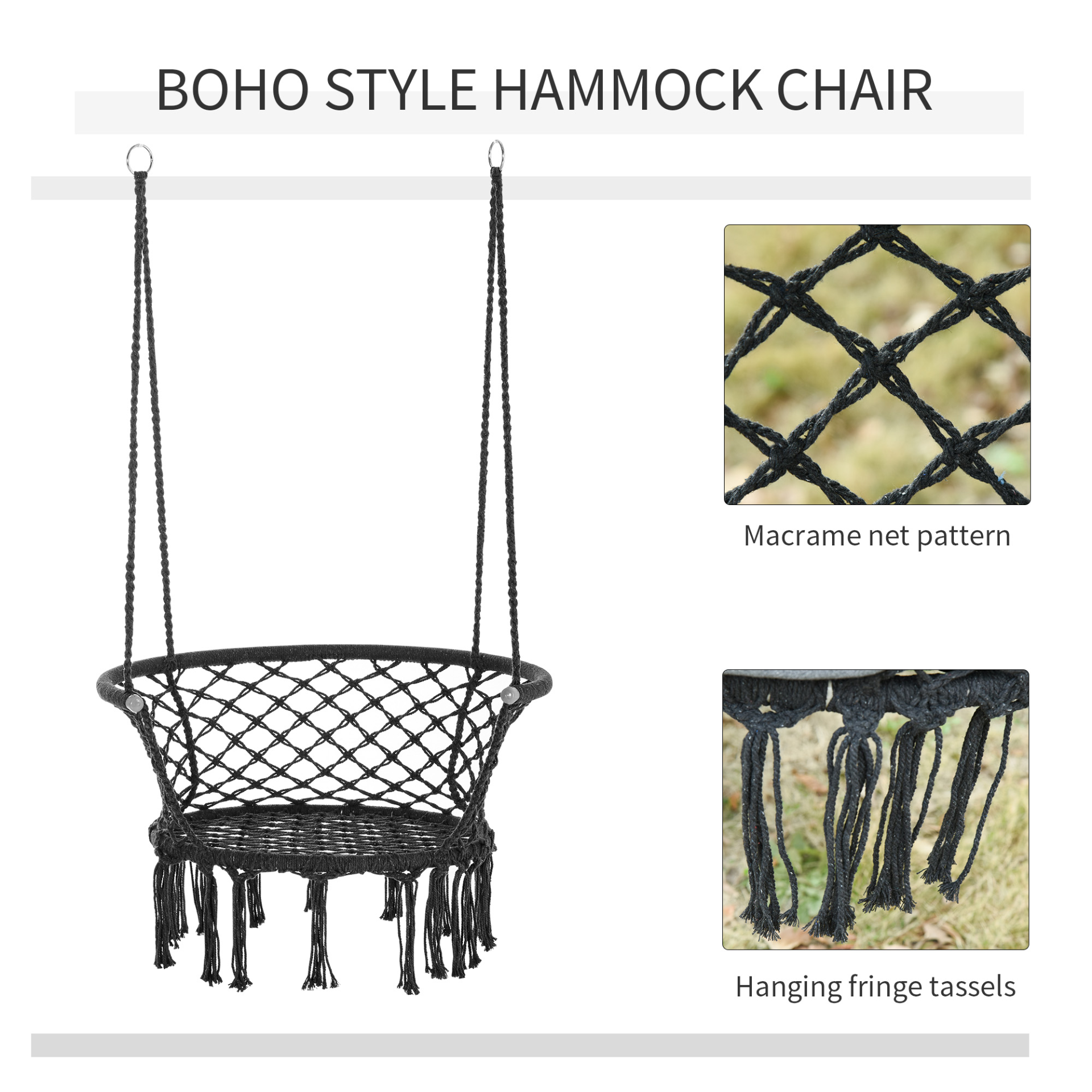 Hanging Hammock ChairDark Grey