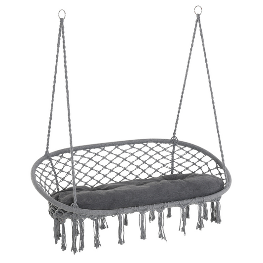  Hanging Double Hammock Chair Dark Grey