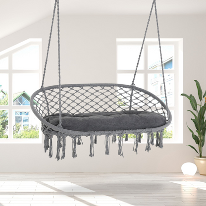  Hanging Double Hammock Chair Dark Grey