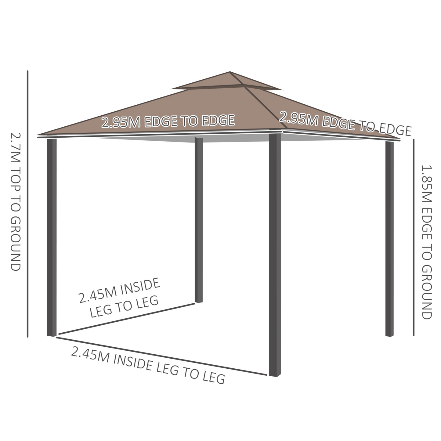  Metal Gazebo and Canopy Shelter | Jscapes Home and Garden