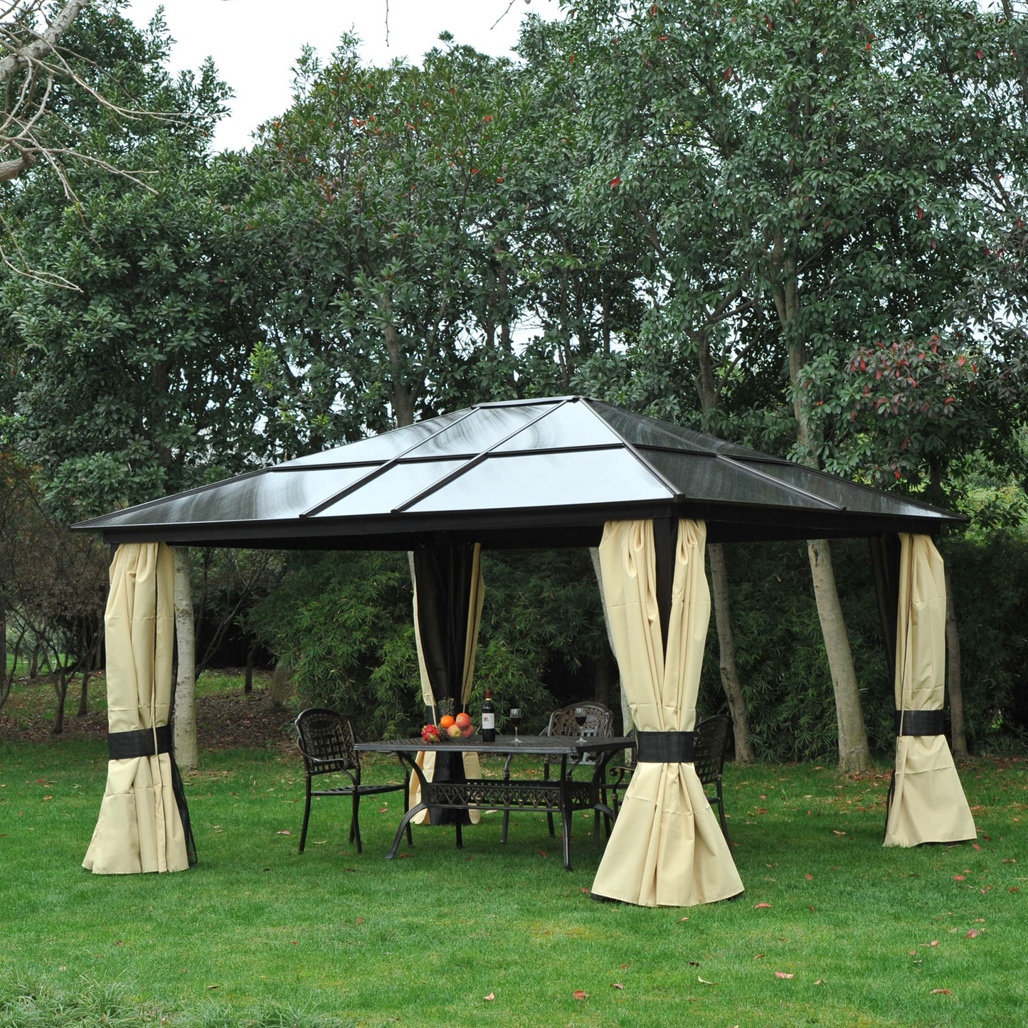 Outsunny Hardtop Gazebo with Polycarbonate Roof | Jscapes