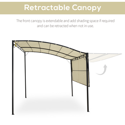 Metal Pergola with Extended Shelter | Jscapes Home and Garden