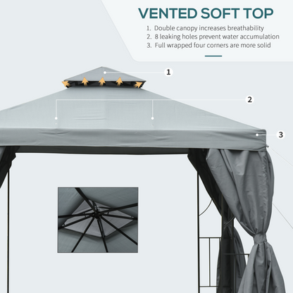 Outsunny Metal Gazebo | Jscapes Home and Garden   