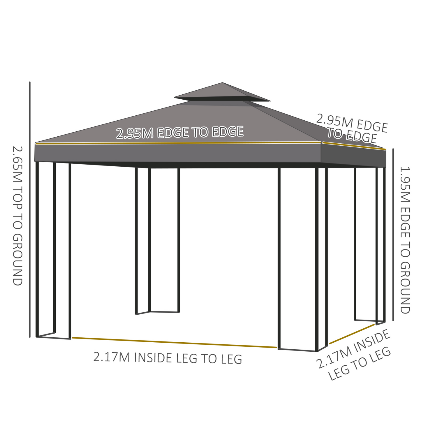 Metal Garden Gazebo With Sidewalls | Jscapes Home and Garden