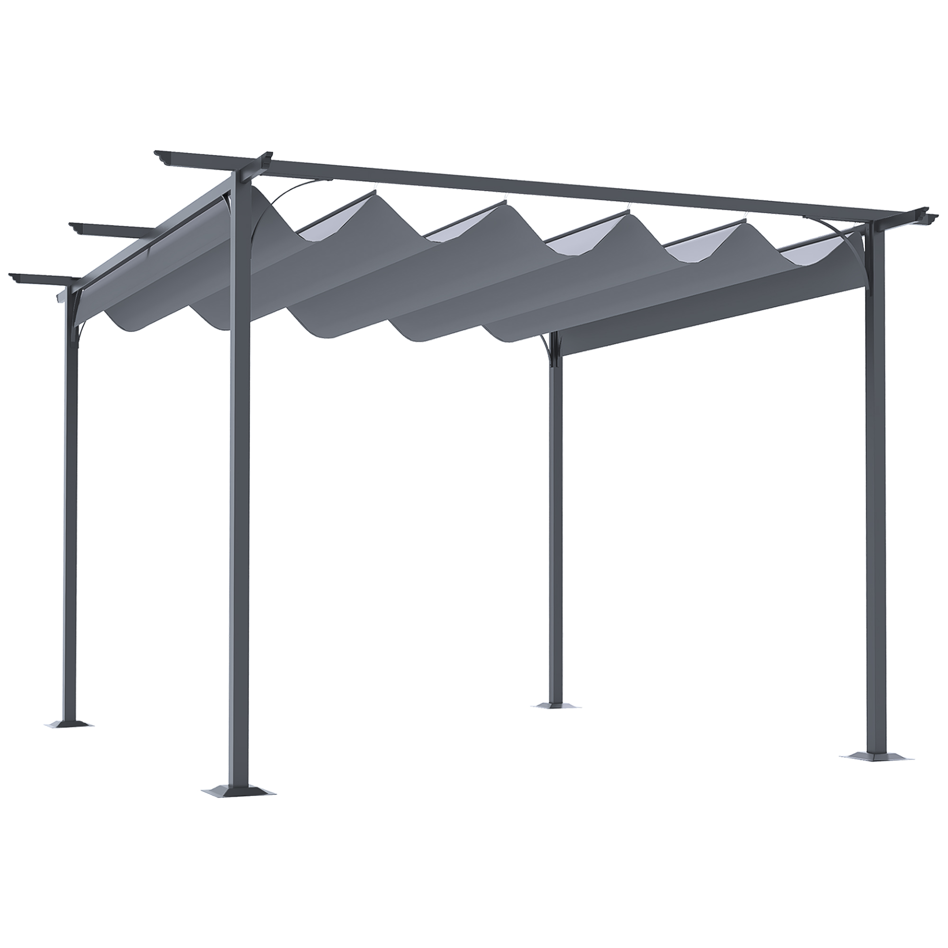 Metal Pergola Gazebo and Retractable Canopy | Jscapes