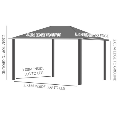 Hardtop Gazebo with Aluminium Frame