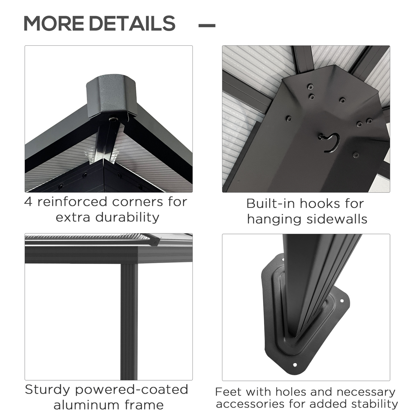 Hardtop Gazebo with Aluminium Frame