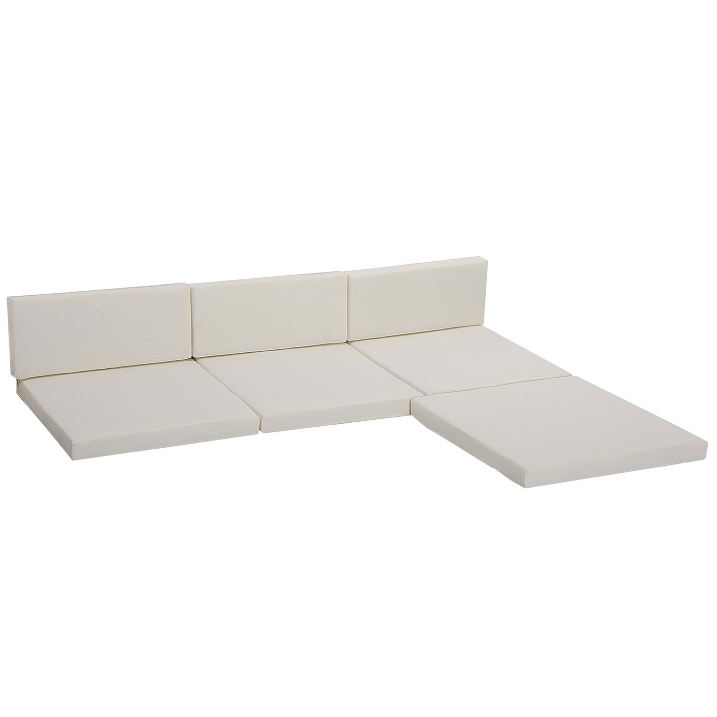 Cream Outdoor Cushion Pad Set for Rattan Furniture