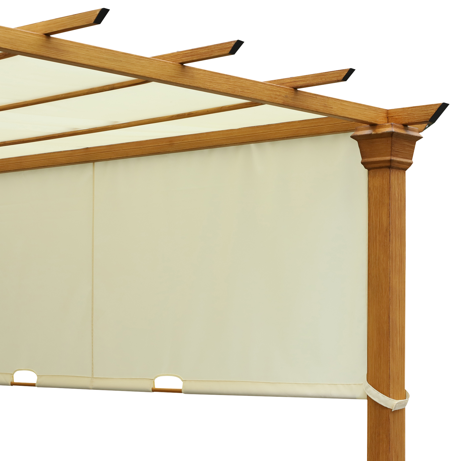 Retractable Pergola Gazebo with Adjustable Canopy