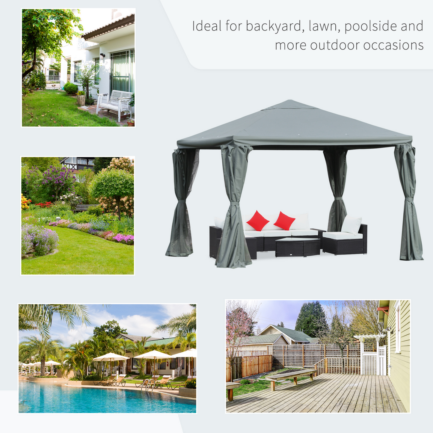 Outsunny Aluminium Gazebo | Jscapes Home and Garden