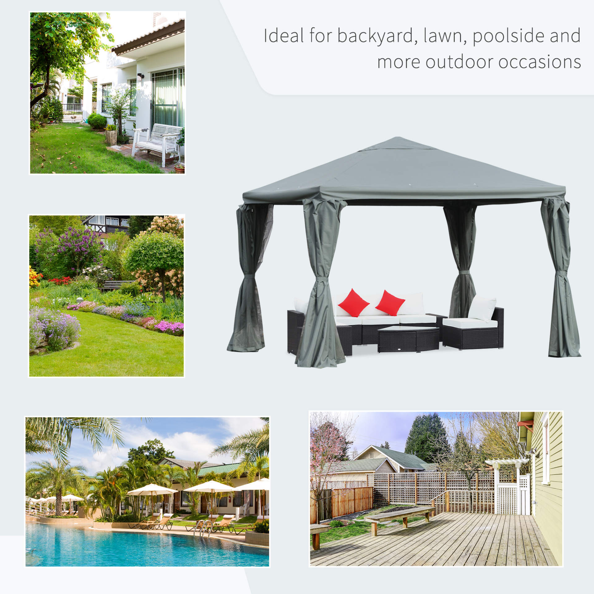 Outsunny Aluminium Gazebo | Jscapes Home and Garden