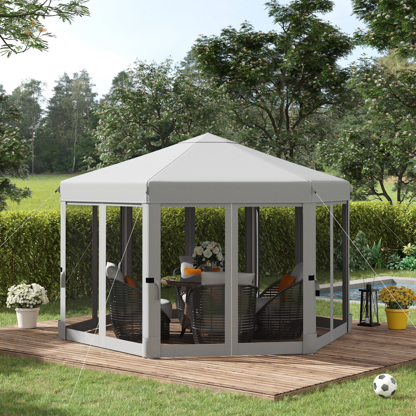 Hexagonal Pop Up Gazebo | Jscapes Home and Garden 