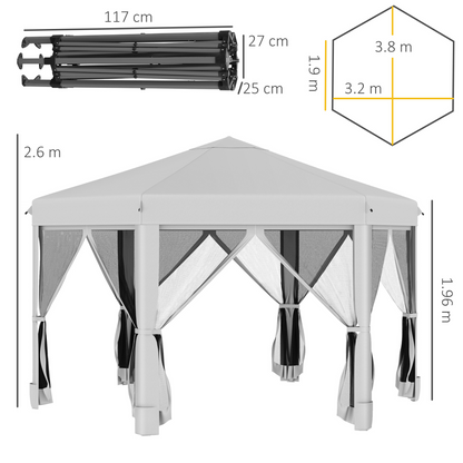 Hexagonal Pop Up Gazebo | Jscapes Home and Garden 