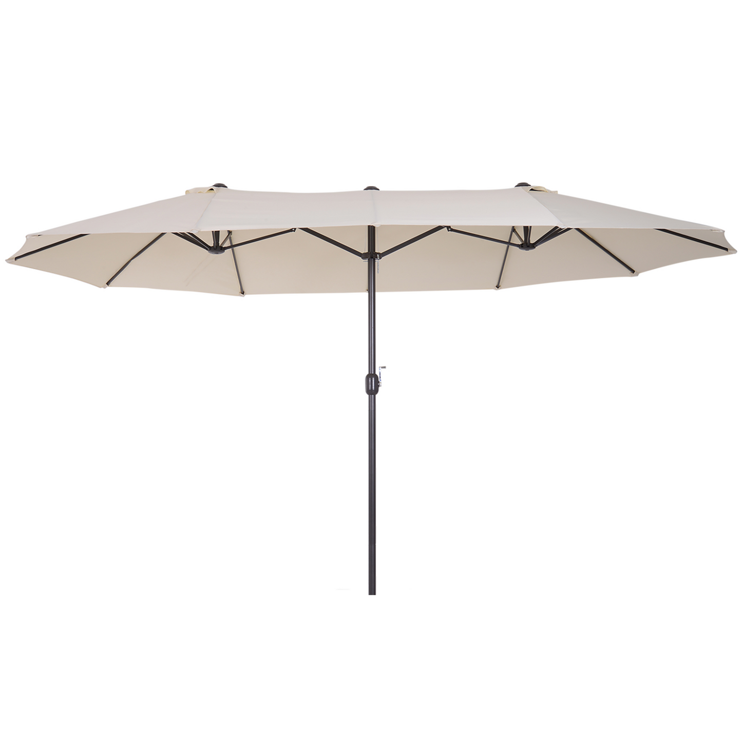 Beige 4.6m Double Garden Parasol