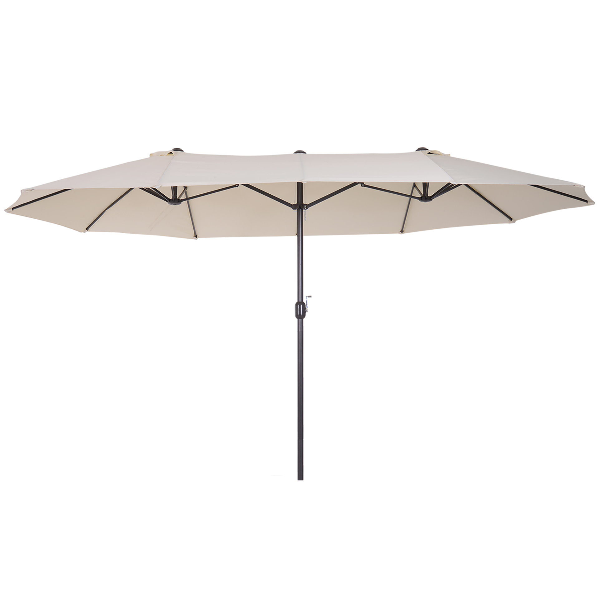 Beige 4.6m Double Garden Parasol