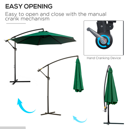 Dark Green Garden Banana Parasol