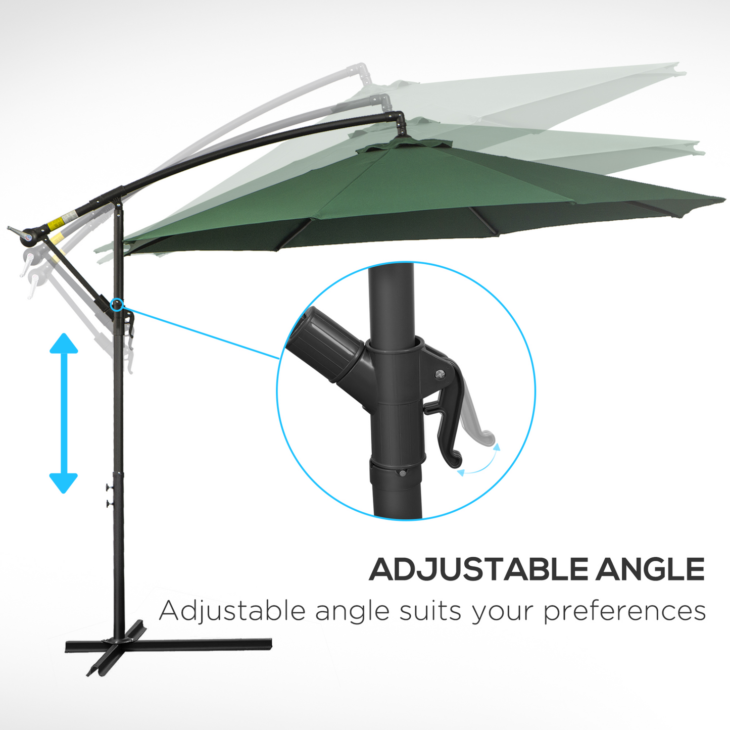 Dark Green Garden Banana Parasol