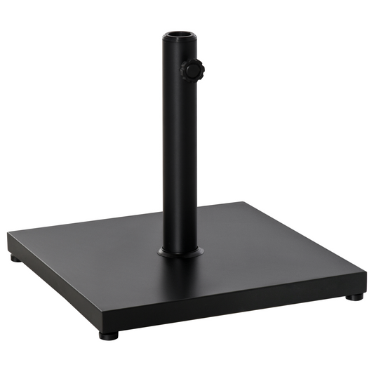 Black Steel Square Parasol Stand Base