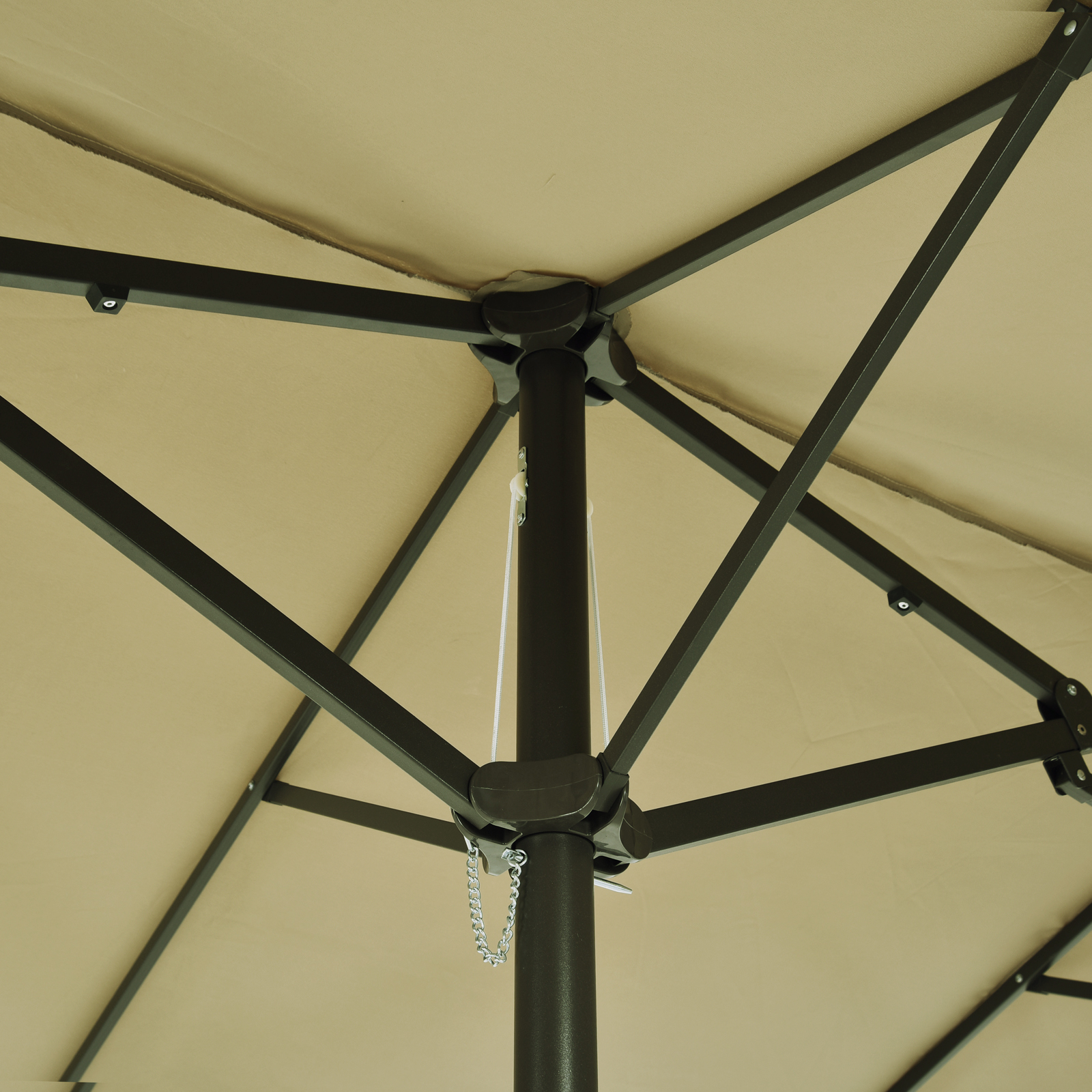 Tan 4.6m Double Garden Parasol