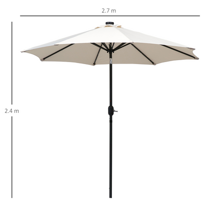 Cream 2.7m Patio Garden Umbrella