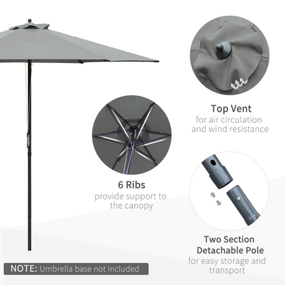 Dark Grey 2.8m Patio Parasols