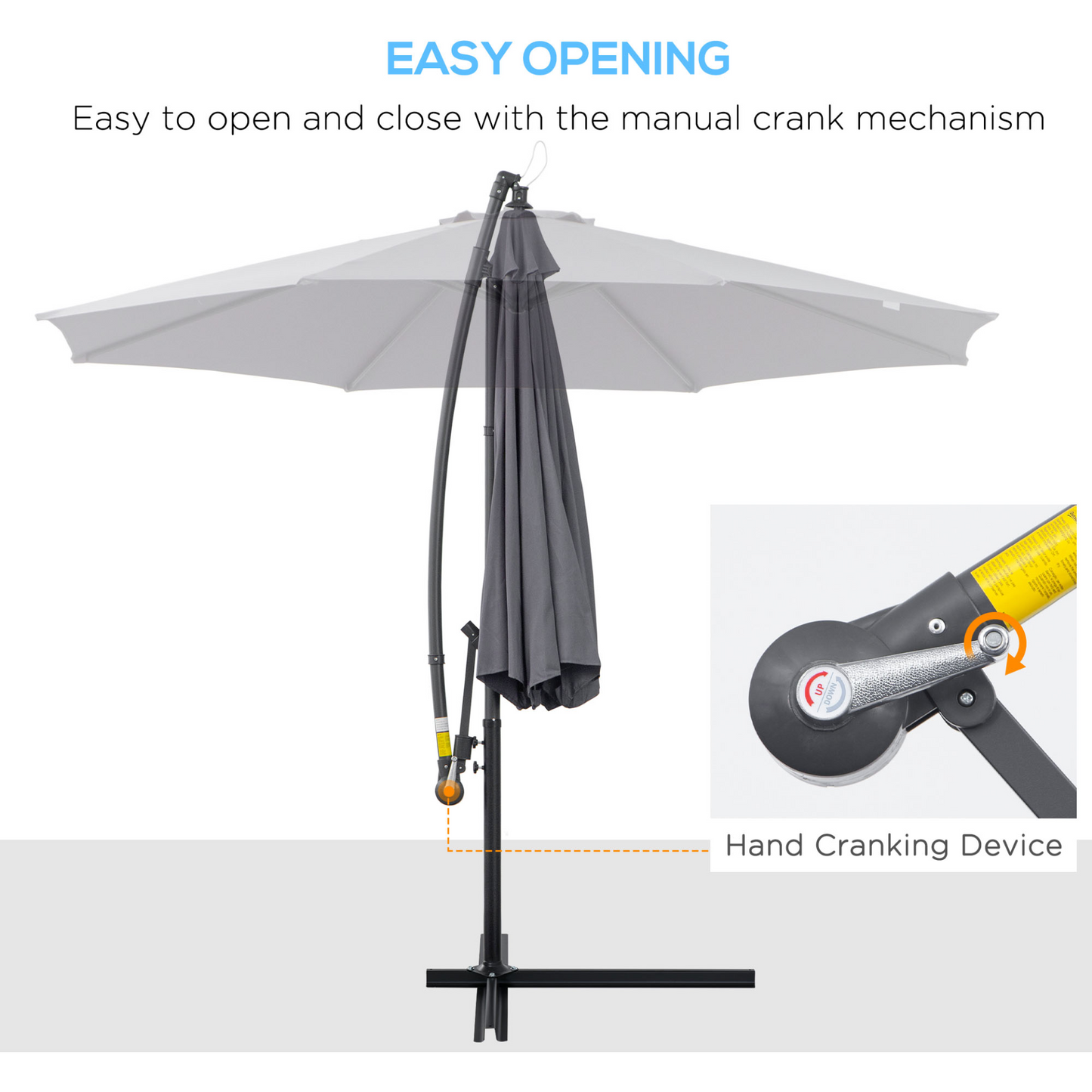 Grey Garden Banana Parasol