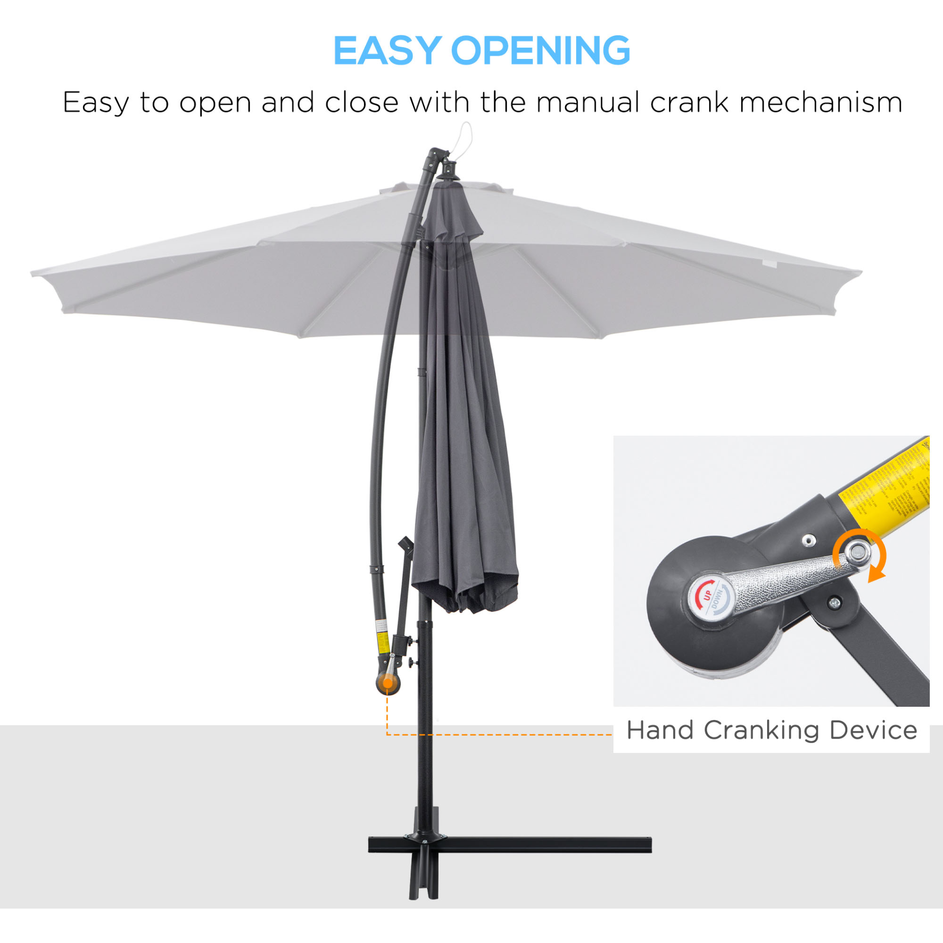 Grey Garden Banana Parasol