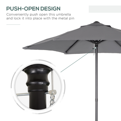 Dark Grey 2m Patio Parasols