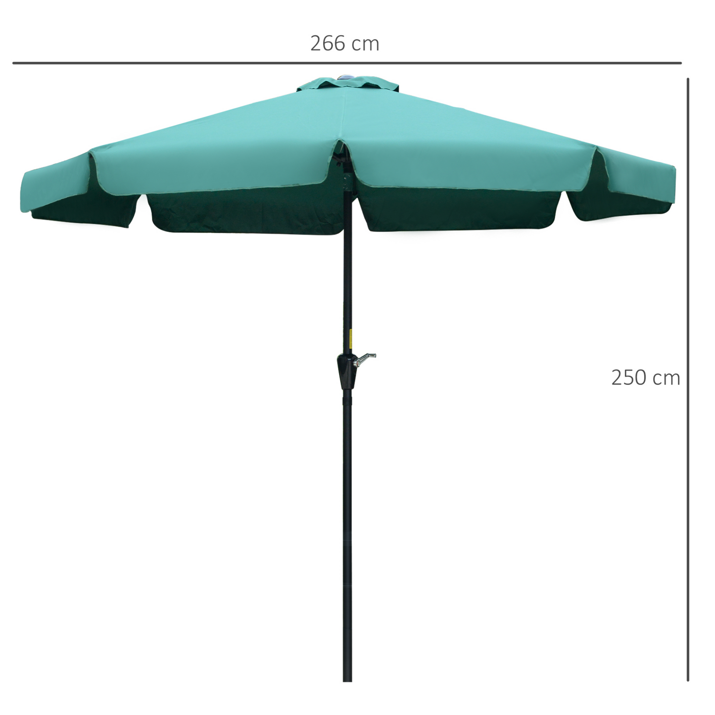 Green 2.7m Patio Parasol