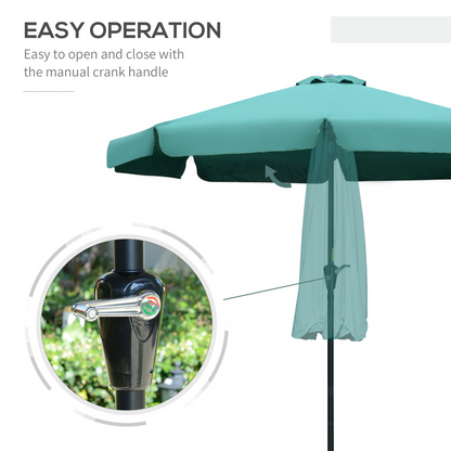 Green 2.7m Patio Parasol